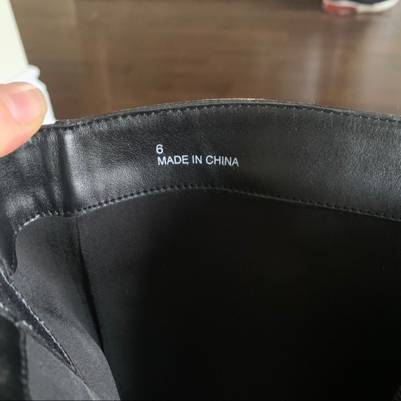 Black leather high boots - Picture 4 of 4